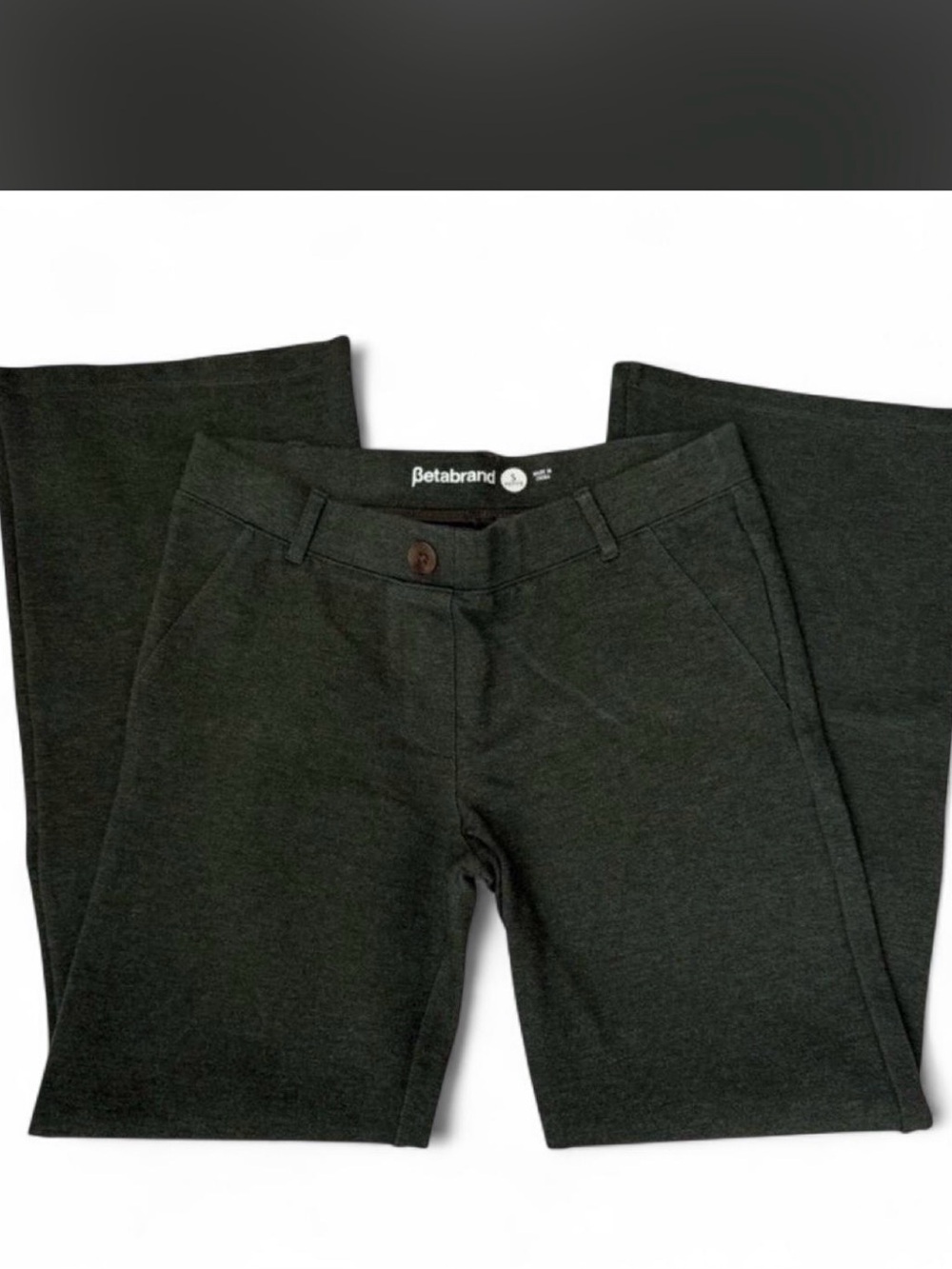Betabrand Straight Leg Pants in Charcoal